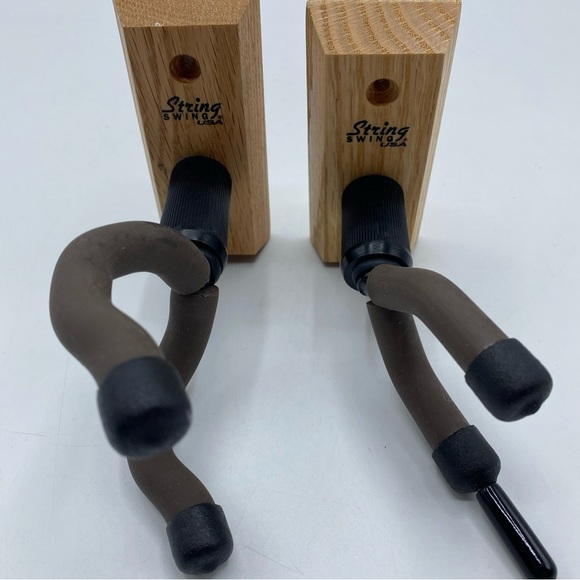 String Swing USA Hanger Wall Mount Holder Solid Oak natural Guitar - Picture 2 of 7